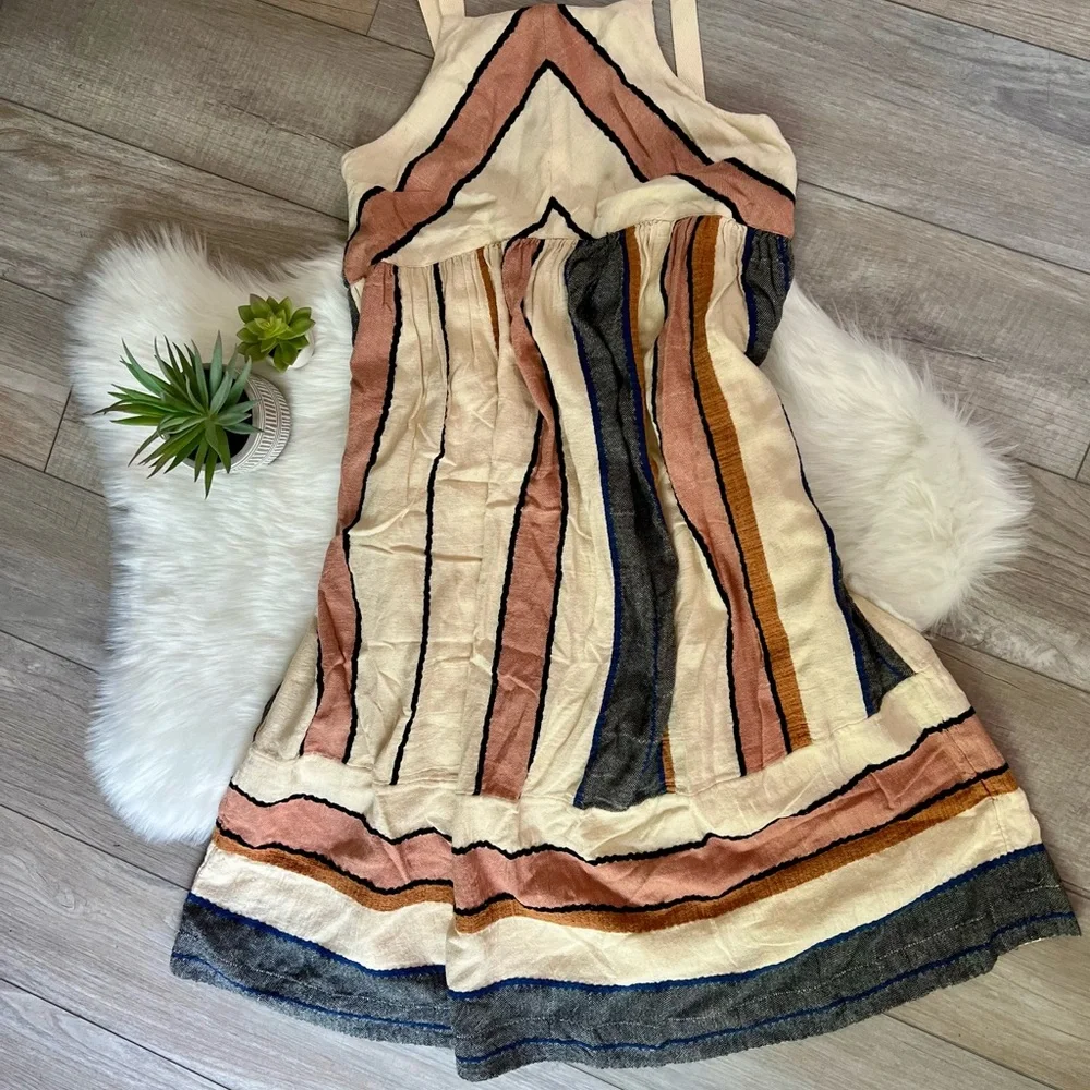 FREE PEOPLE | Striped Bloom Summer Strap Midi Sundress (L) - Picture 2 of 11
